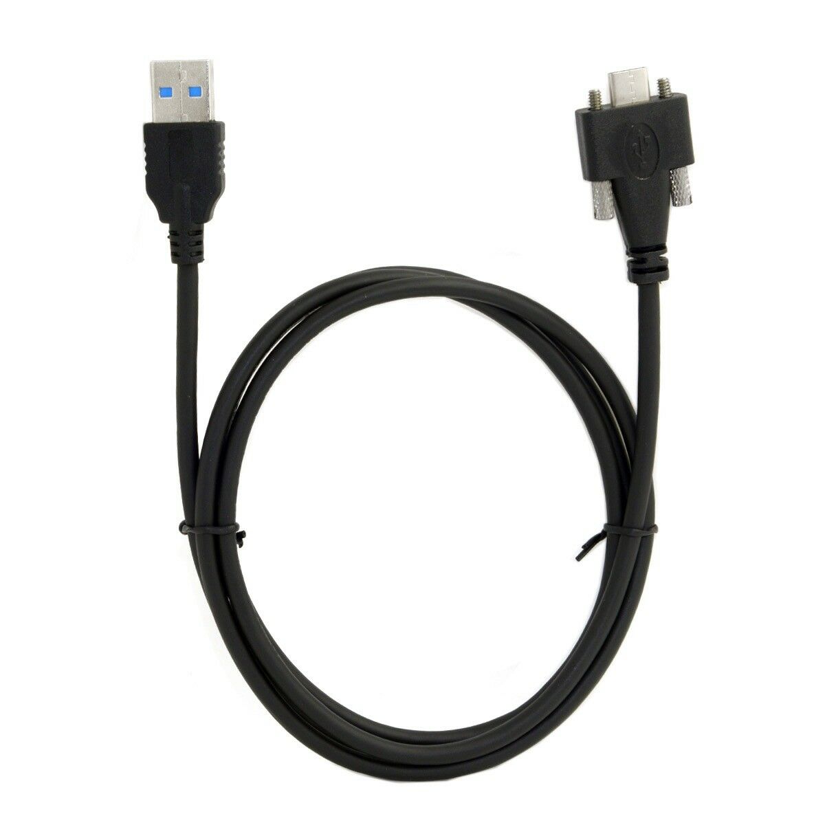 

USB-C Dual Screw Locking to Standard USB3 0 Data Cable Panel Mount Type 120cm