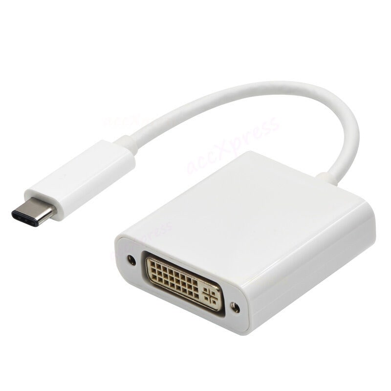 

USB-C USB 3 1 Type-C to DVI Video Converter 4K HDTV Adapter Cable Connector