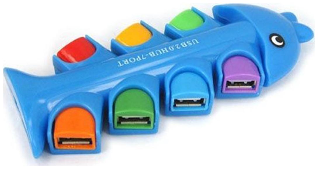 USB Fish Hub With 7 Ports