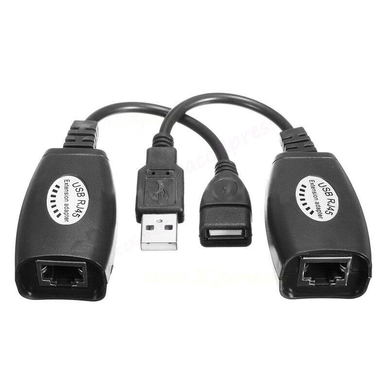 

USB RJ45 Cat5 Cat5e Cat6 Ethernet Extender Extension Repeater Adapter