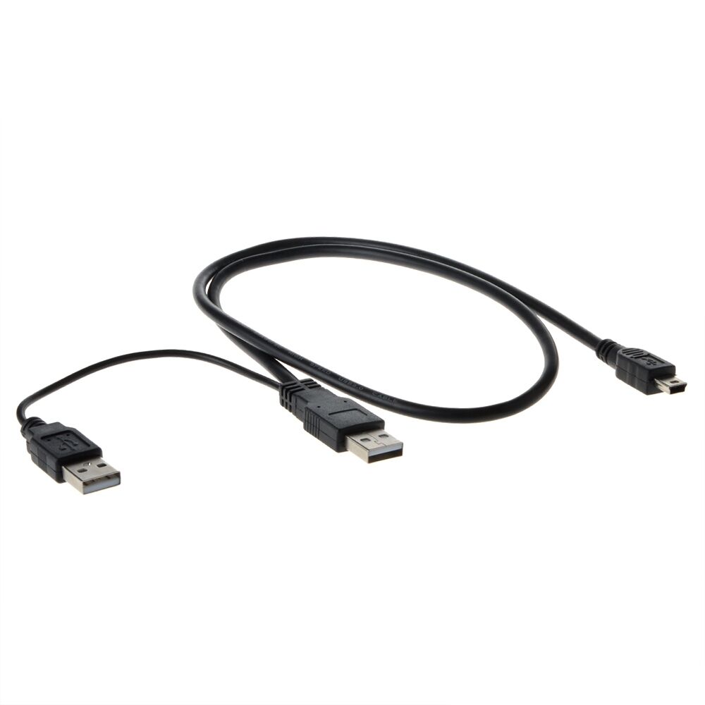 

USB Y Charger Data SYNC Cable Cord For EMC Iomega eGo X 500GB 1TB Portable Drive