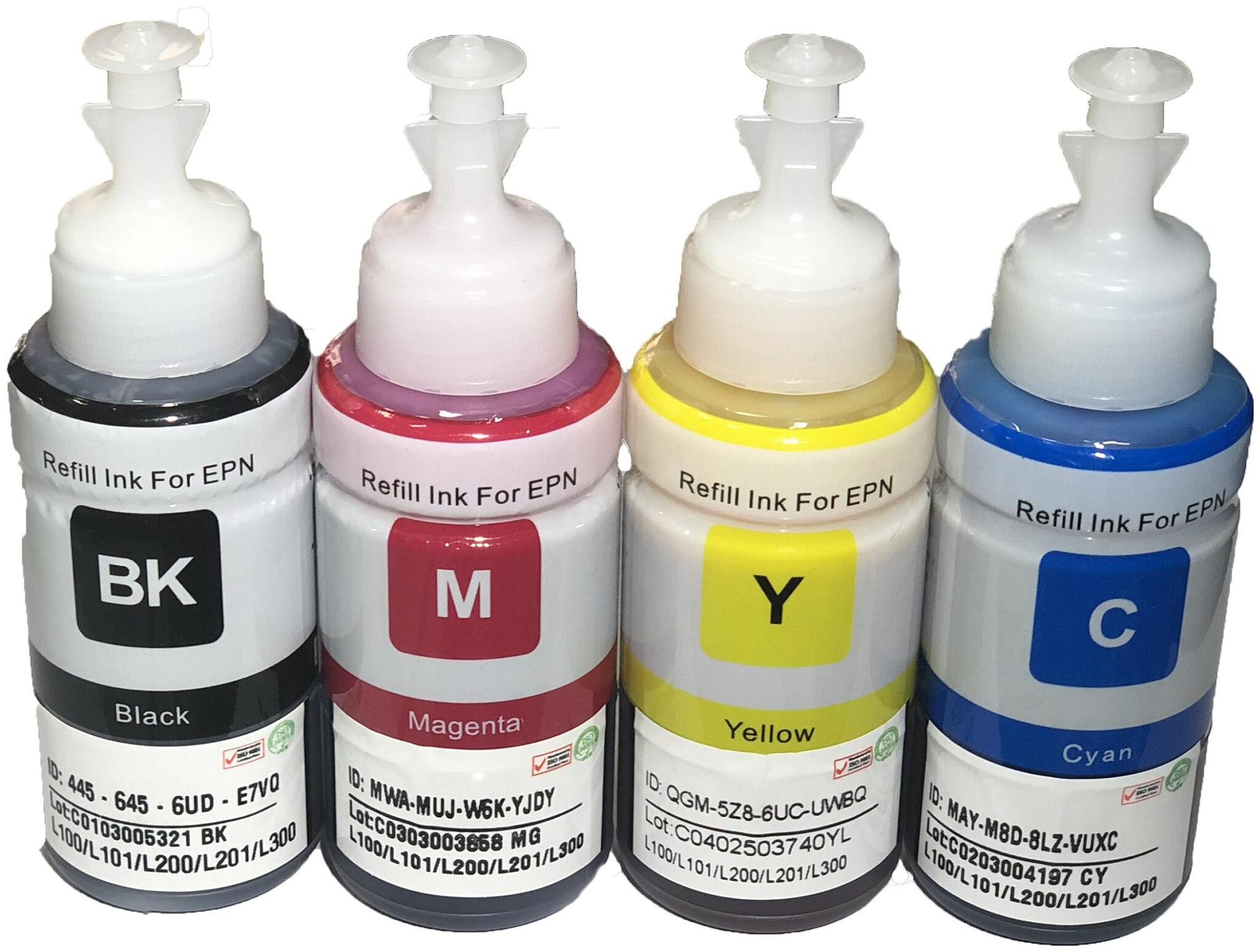 

UV INFOTECH Refill Ink Compatible For Ep Printers L100 L110 L130 L200 L210 L220 L300 L310 L350 L355 L360 L365 - 70 ML Each Bottle Multi Color Ink ( Black magenta yellow cyan) Multi Color Ink Bottle