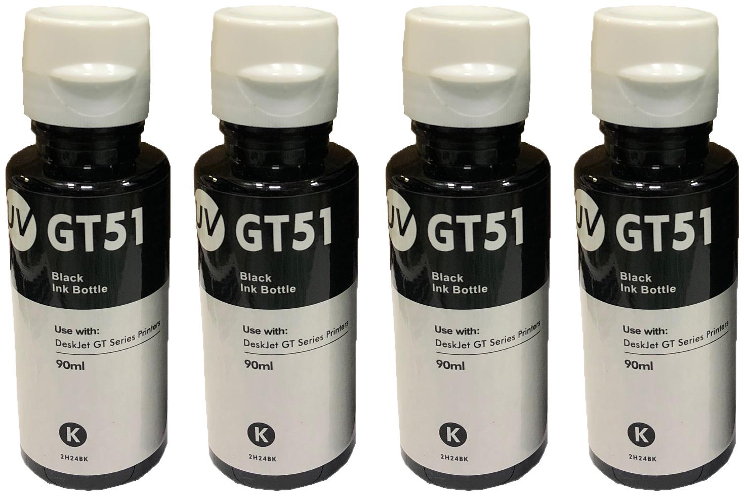 

UV INFOTECH Refill Ink For Use In 5810 GT5820 Printers BLACK-90ml PACK OF 4