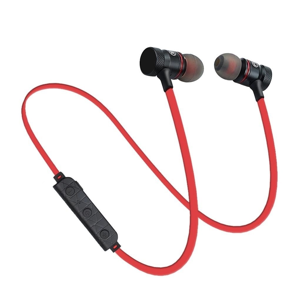 

VB Trade BTEarphoneCompatible Xioami Samsung Oppo Vivo Realme In-Ear Bluetooth Headset ( Red Black )