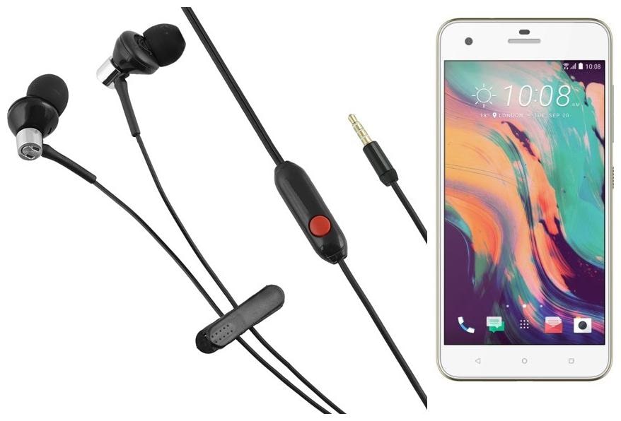 VEKARIYA Htc Desire Desire 10 Pro In Ear Wired Headphone Black by WE Are