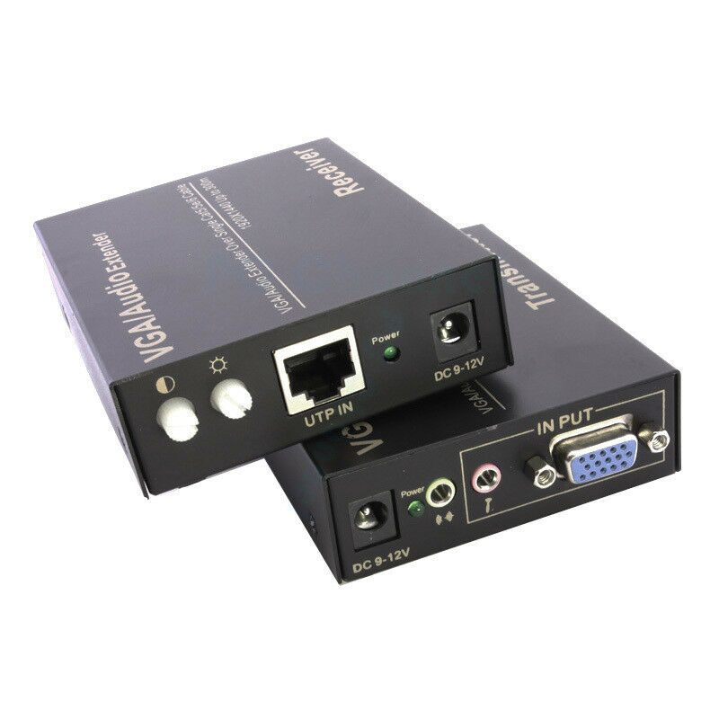 

VGA Extender Repeater Up to 300M 1000ft over UTP LAN RJ45 CAT5e CAT6 with Audio