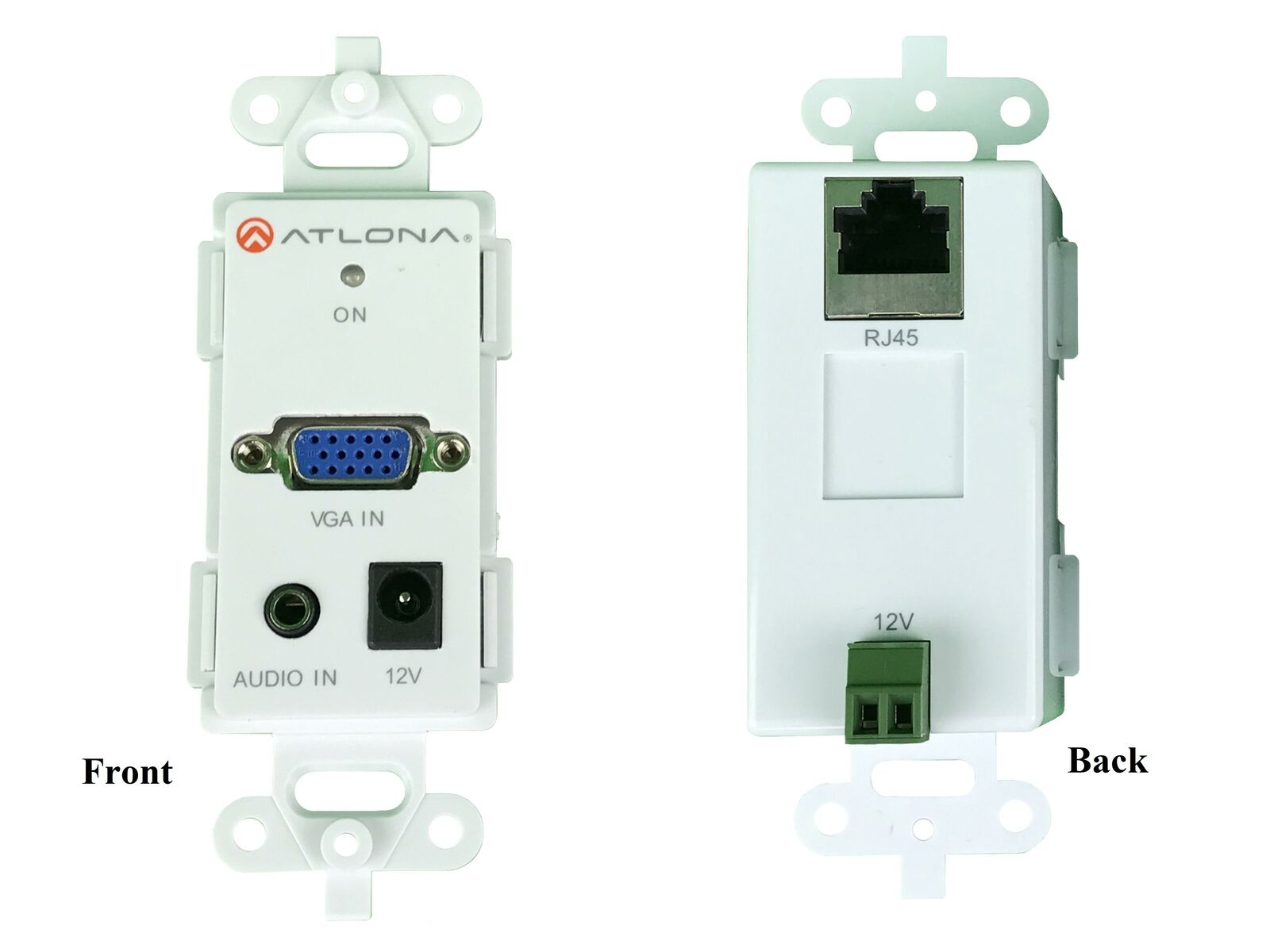 

VGA Video and Audio Wall Plate UTP CAT5 Extender (Transmitter Receiver) Set