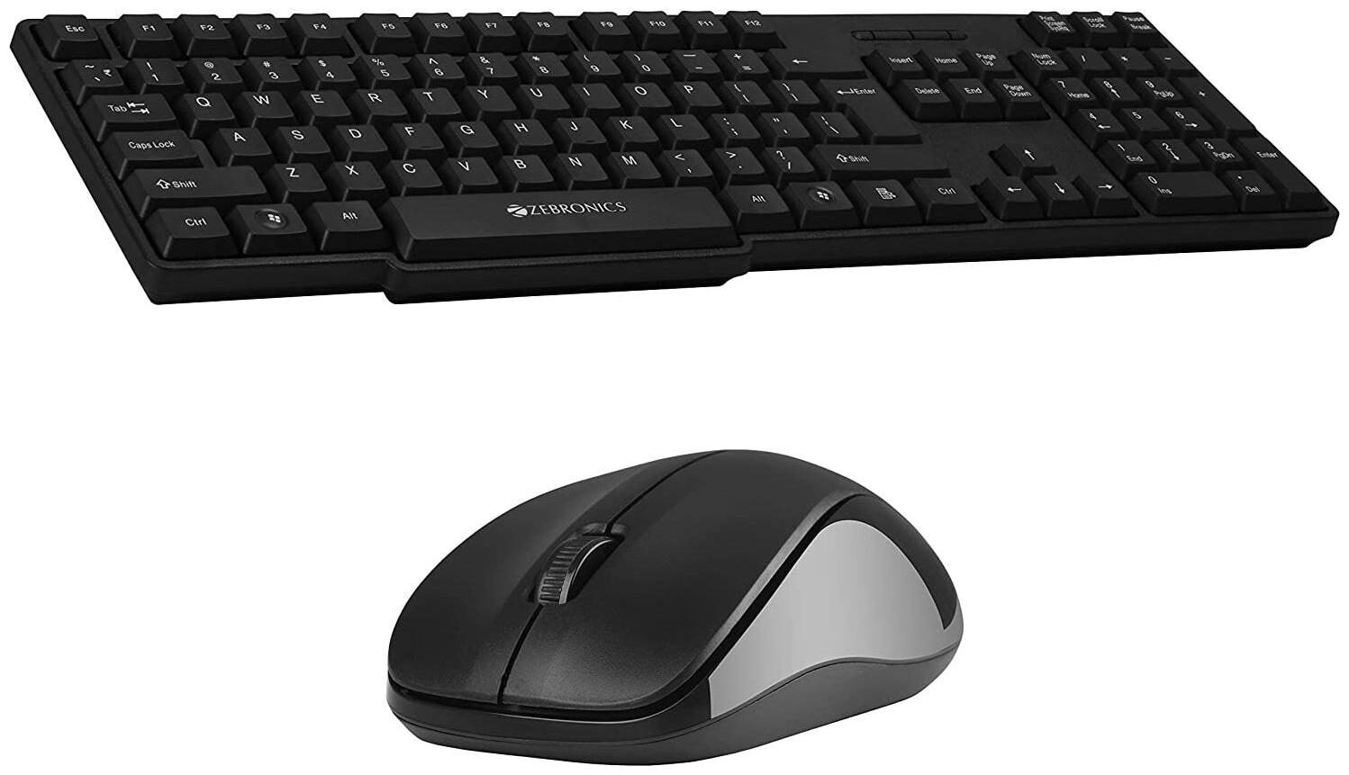 

Zebronics Zeb-companion 107 Wireless Keyboard Mouse Set ( Black )