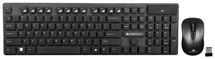 

Zebronics Zeb companion-102 Wireless Keyboard Mouse Set ( Black )