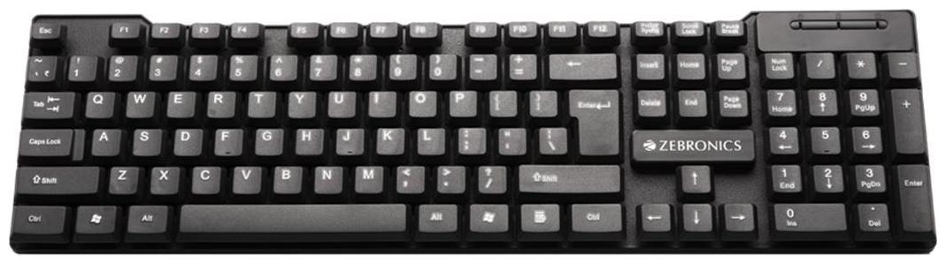 Zebronics Zeb k16 Wired Keyboard Black