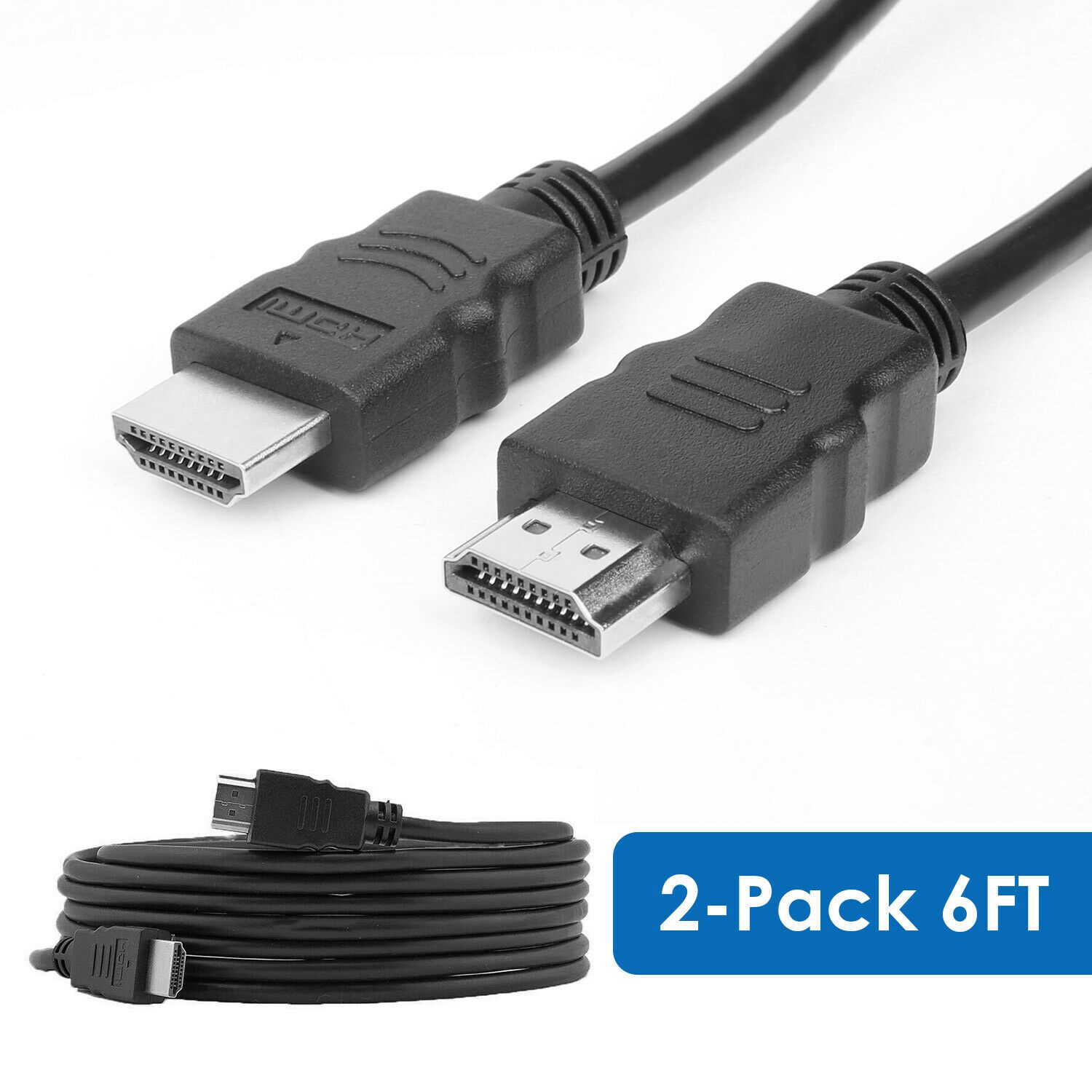 

ZOSI 2PCS Ultra Premium High Speed HDMI Cable 6FT 4K HD 2M Lot for HD TV LCD US