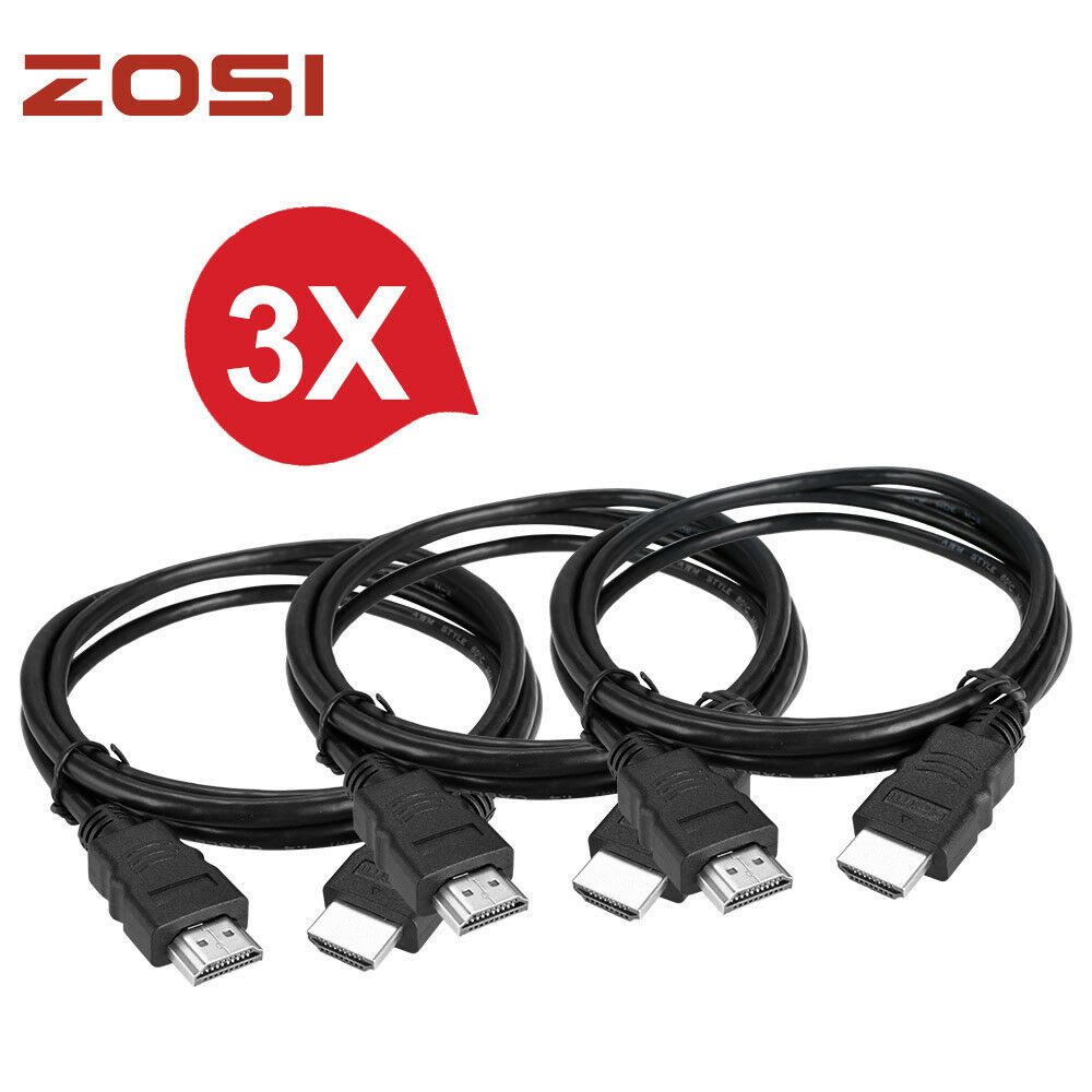 

ZOSI V1 4 3D 1080P 6FT HDMI Cable Wire Ethernet 60Hz HIGH SPEED for TV DVR