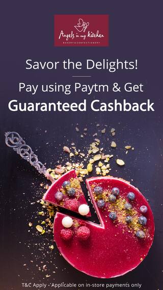 Guaranteed cashback when you pay with Paytm at Angels in my Kitchen