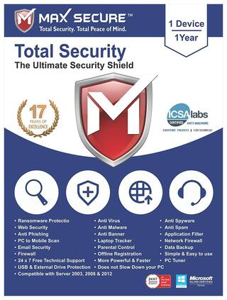 Max Secure Total Security 2 user 3 year (Email delivery- No CD)