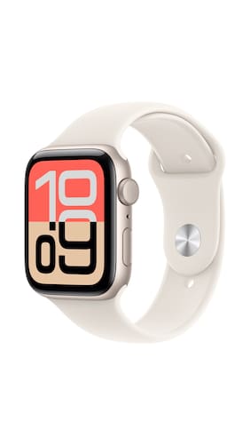 Apple Watch SE 3 GPS + Cellular 40mm Starlight Aluminium Case with Starlight Sport Band - S/M_MEP64HN/A