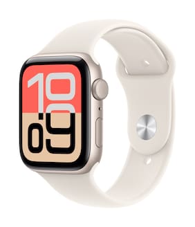 Apple Watch SE 3 GPS + Cellular 44mm Starlight Aluminium Case with Starlight Sport Band - S/M