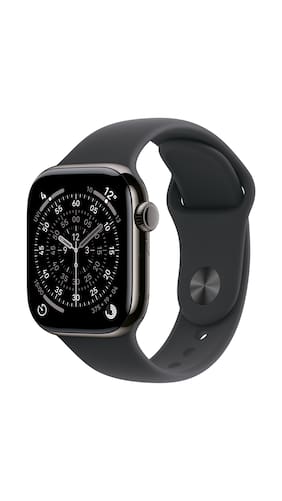 Apple Watch Series 11 GPS + Cellular 46mm Slate Titanium Case with Slate Milanese Loop - S/M_MFD34HN/A