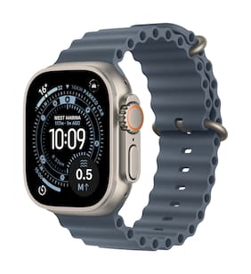 Apple Watch Ultra 3 GPS + Cellular 49mm Natural Titanium Case with Natural Titanium Milanese Loop - Large