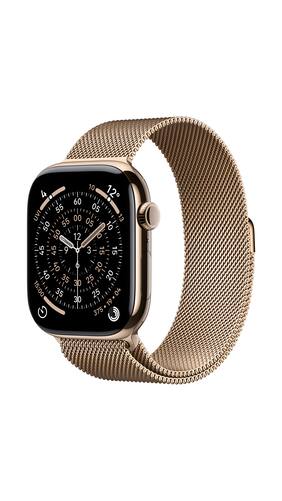 Apple Watch Series 11 GPS + Cellular 42mm Gold Titanium Case with Light Blush Sport Band - M/L_MF8X4HN/A