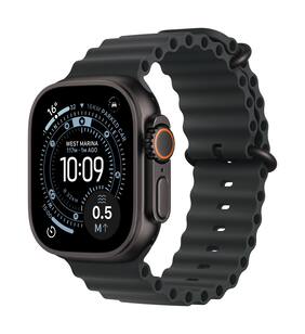 Apple Watch Ultra 3 GPS + Cellular 49mm Black Titanium Case with Black Titanium Milanese Loop - Large