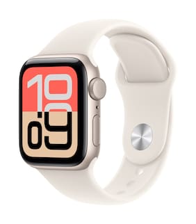 Apple Watch SE 3 GPS 44mm Starlight Aluminium Case with Starlight Sport Band - S/M