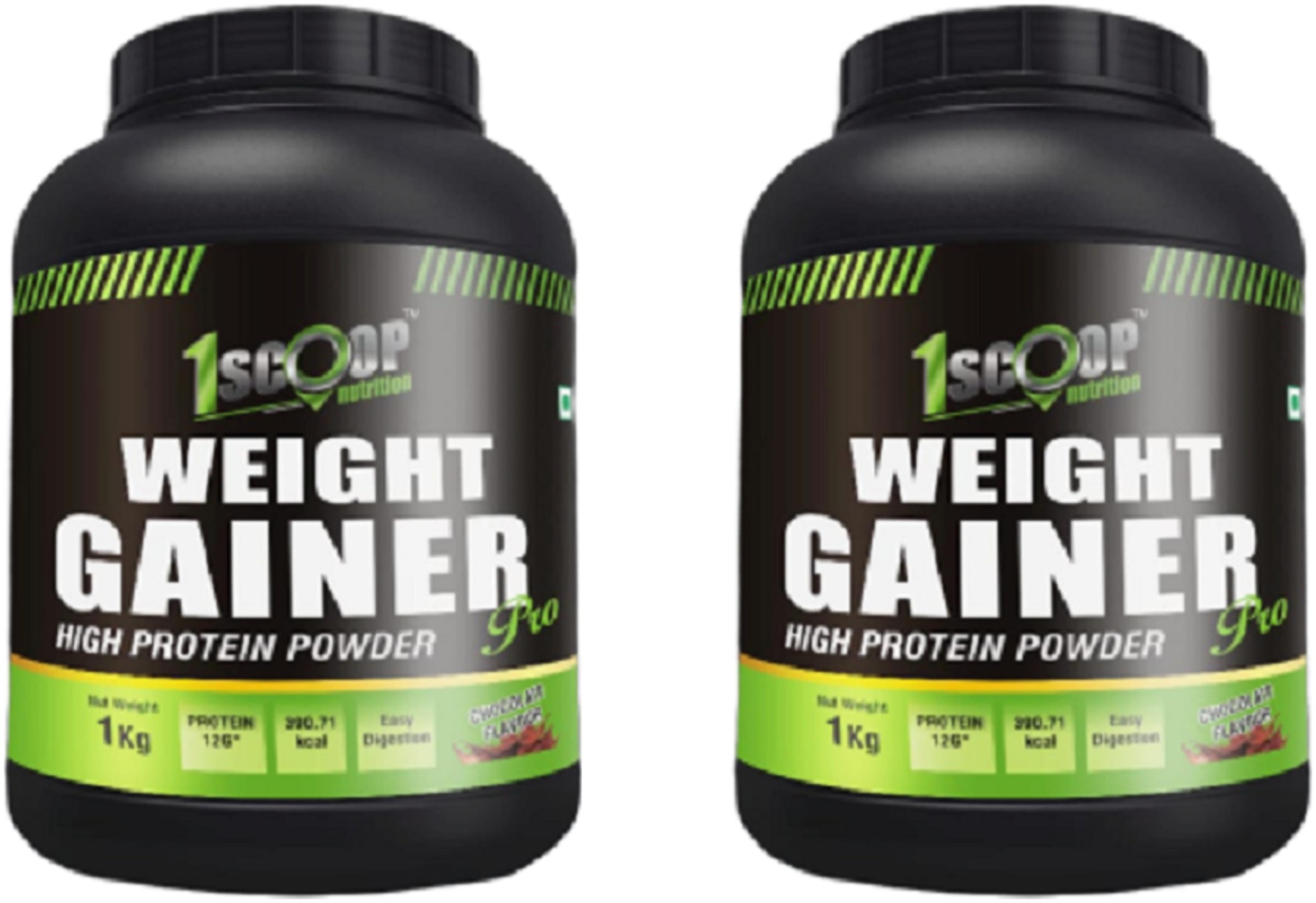 

1 Scoop Nutrition - Chocolate Weight Gainer Weight Gainer Pro with Digestive Enzymes Vitamins Minerals -1kg combo