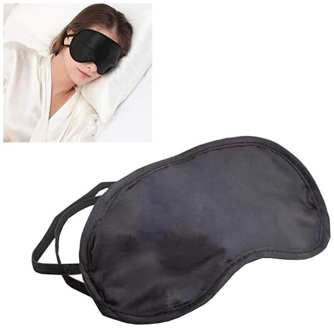 

100 Silk Super Smooth Sleep Mask and Blind Fold (Star) Super Smooth Sleep Mask with Adjustable Strap and Blind Fold Eye Mask (Black)