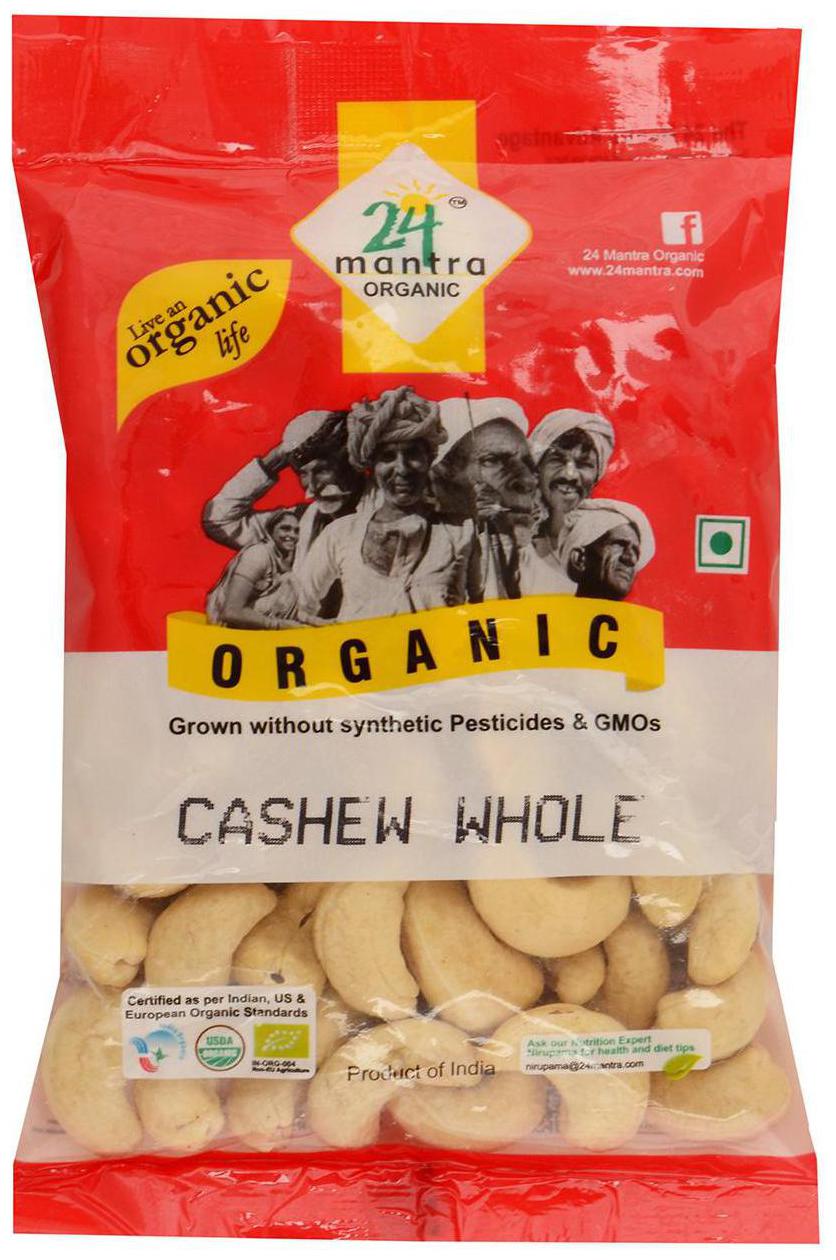 

24 Mantra Organic Cashew - Whole 100 g