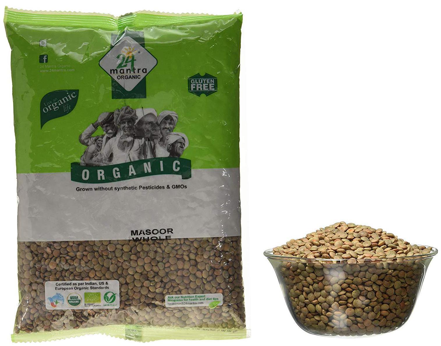 

24 Mantra Organic - Masoor Whole 500 g