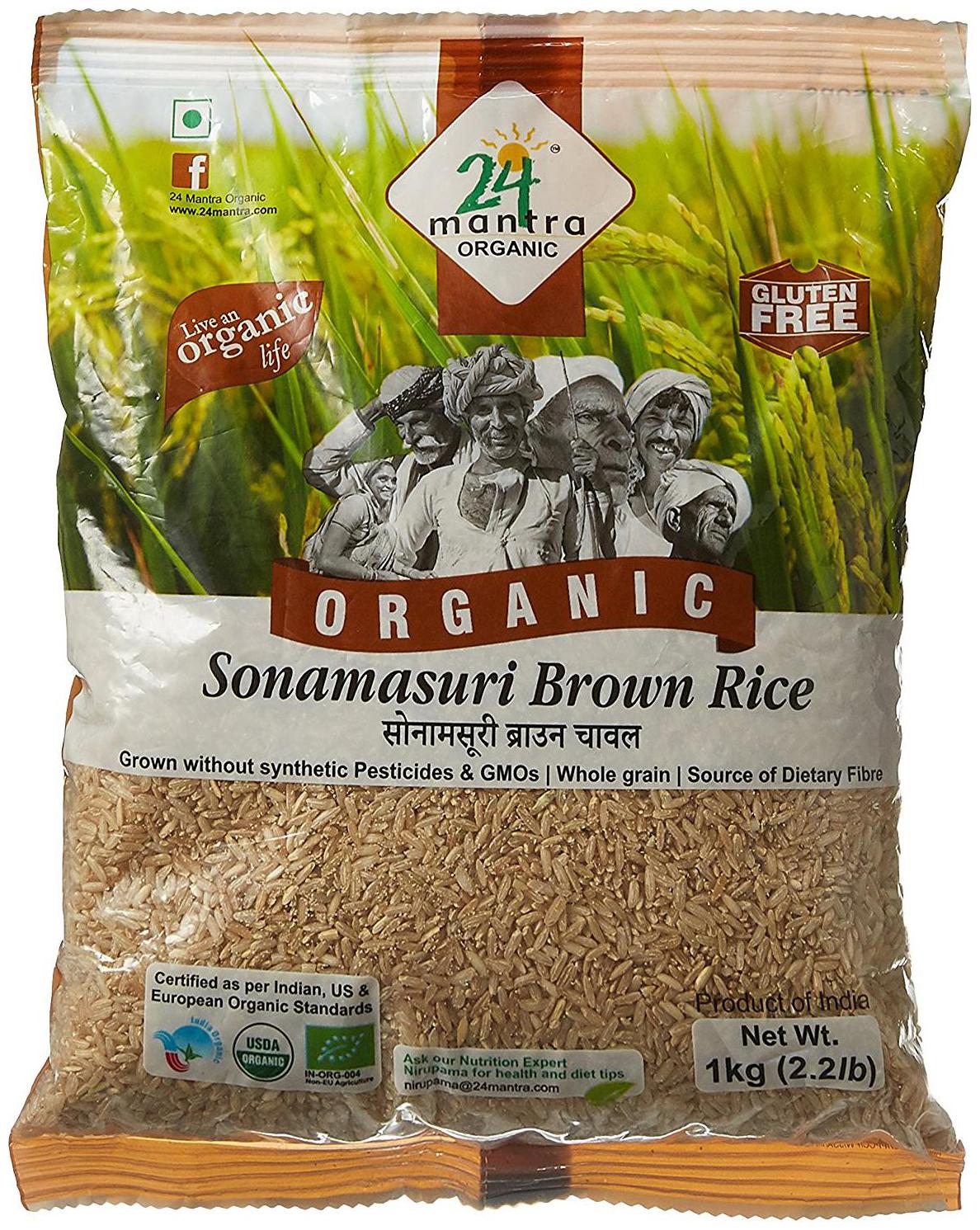 

24 Mantra Organic Rice - Sonamasuri Brown 1 kg