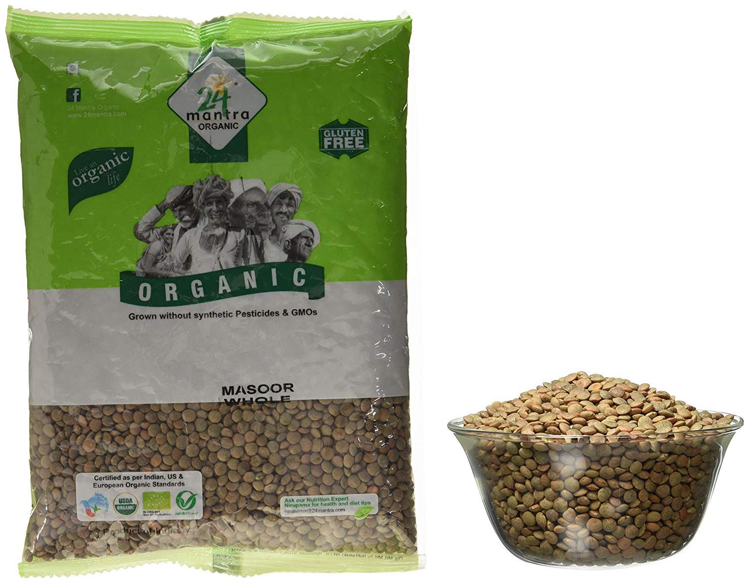 

24 Mantra Organic - Masoor Whole 500 g