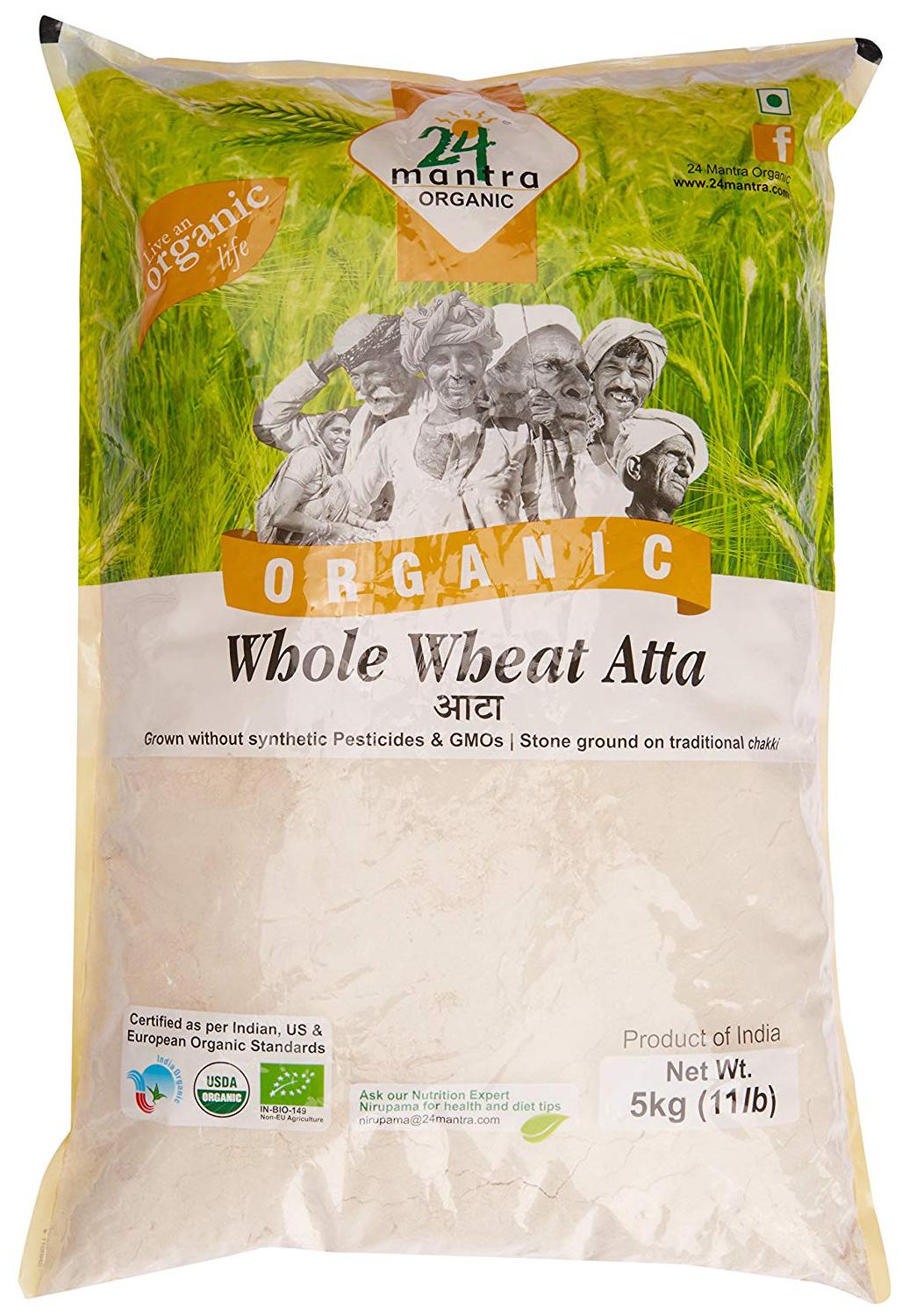 

24 Mantra Organic Atta - Whole Wheat 5 kg