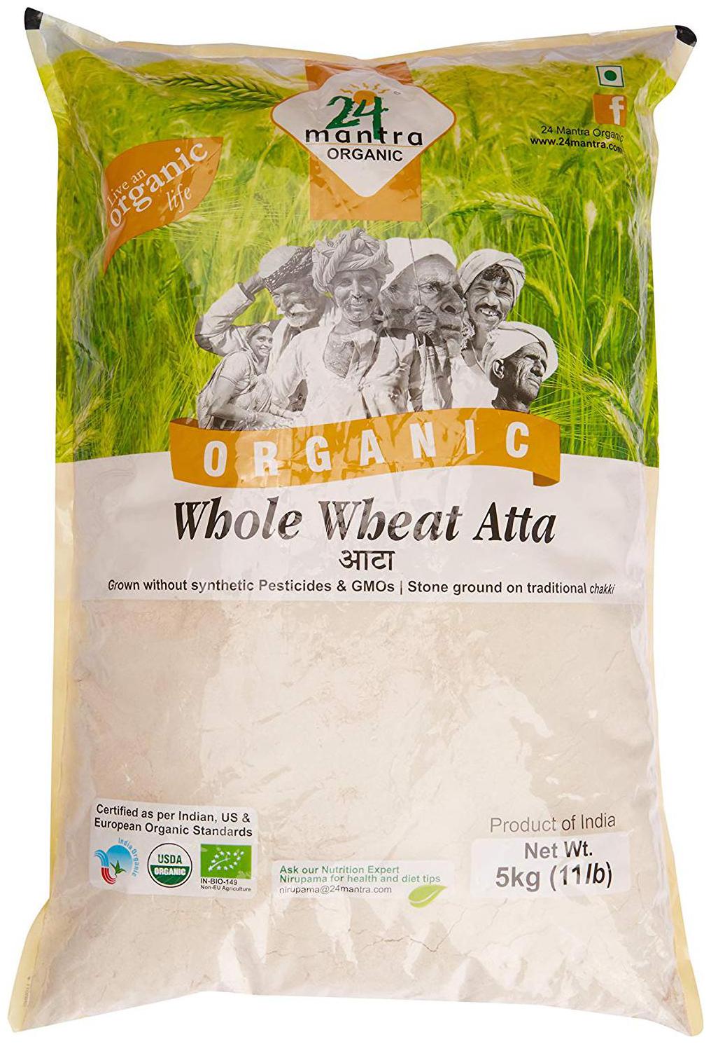 

24 Mantra Organic Atta - Whole Wheat 5 kg