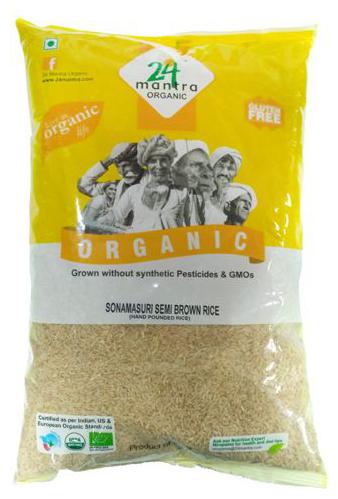 

24 Mantra Organic Rice - Sonamasuri Brown (Hand Pounded) 5 kg