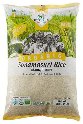 

24 Mantra Organic Rice - Sonamasuri White (Polished) 5 kg