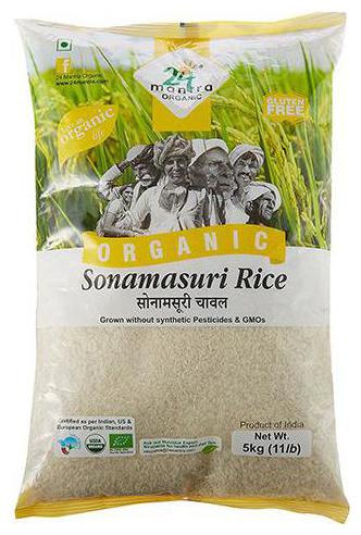 

24 Mantra Organic Rice - Sonamasuri White (Polished) 5 kg