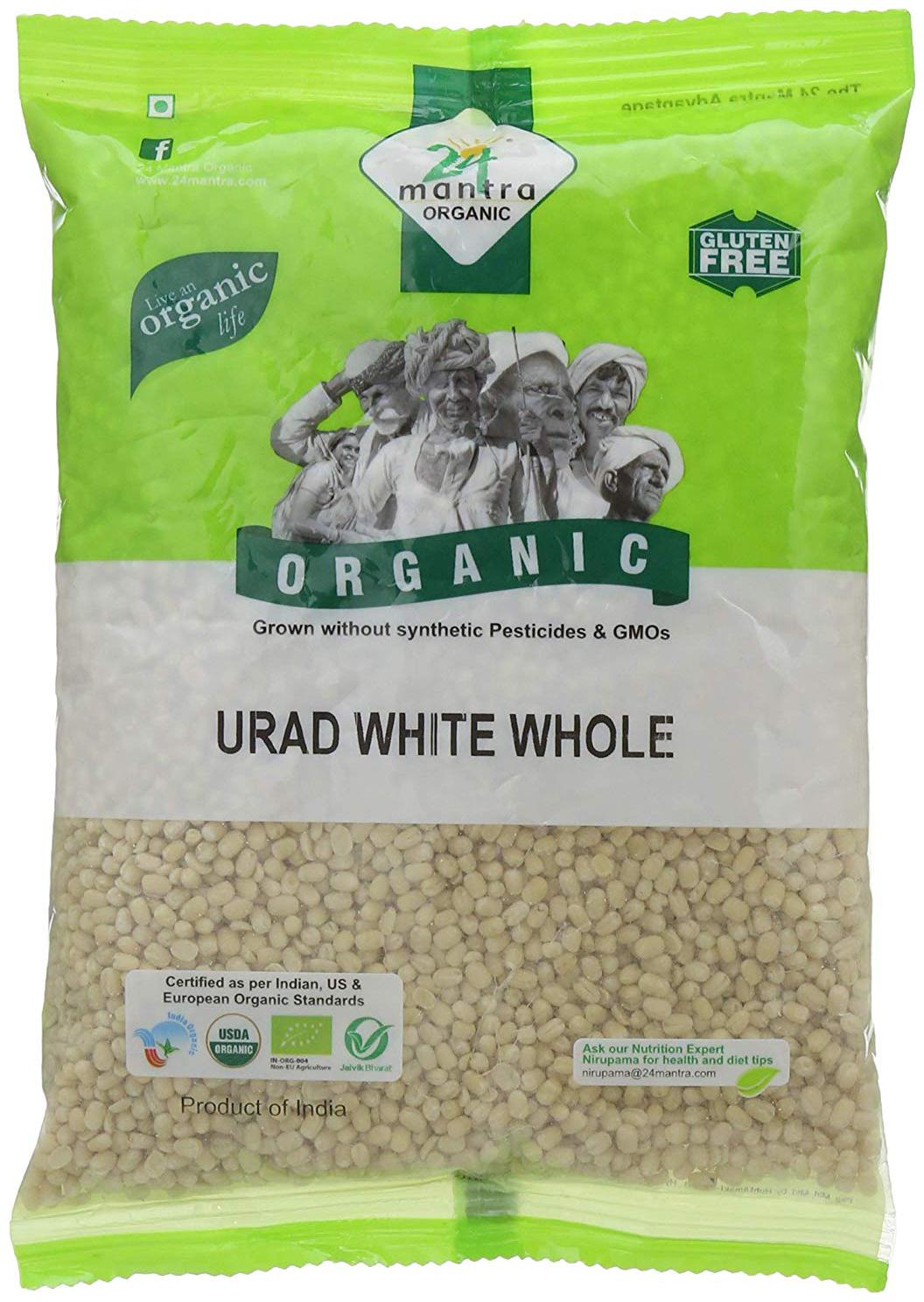 

24 Mantra Organic Dal - Urad White (Whole) 500 g