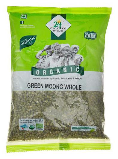 

24 Mantra Organic Dal - Green Moong (Whole) 500 g