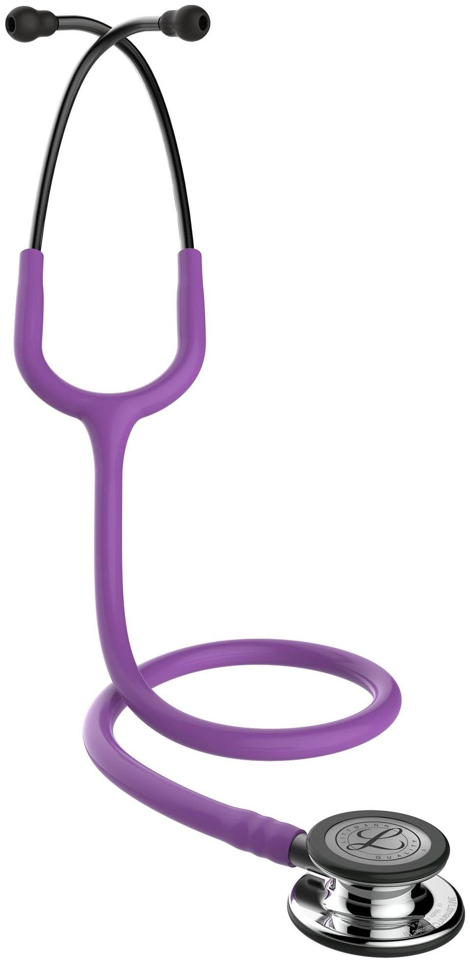 

3M Littmann Classic Monitoring Stethoscope Mirror - Finish Chestpiece Lavender Tube Smoke Stem and Headset 27 inch 5865 400g (Pack of 1)
