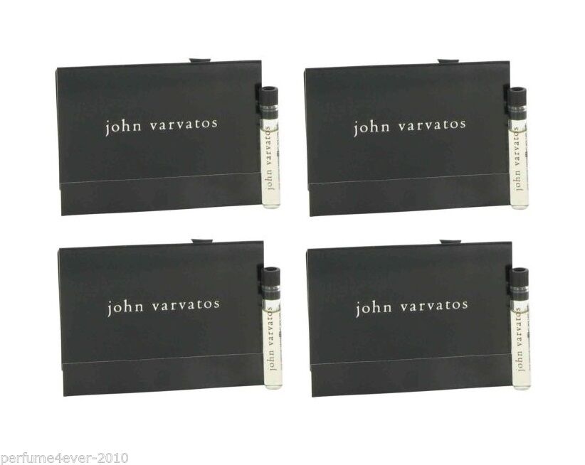 

4X JOHN VARVATOS MEN SAMPLE VIAL 0 05 OZ 1 5 ML EAU E TOILETTE SPLASH NEW