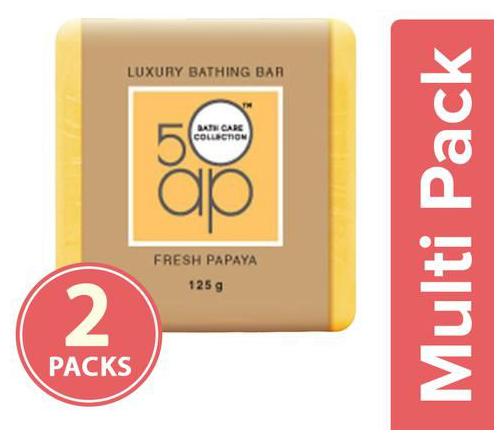 

50ap Bathing Bar - Fresh Papaya 125 g Each Pack Of 2