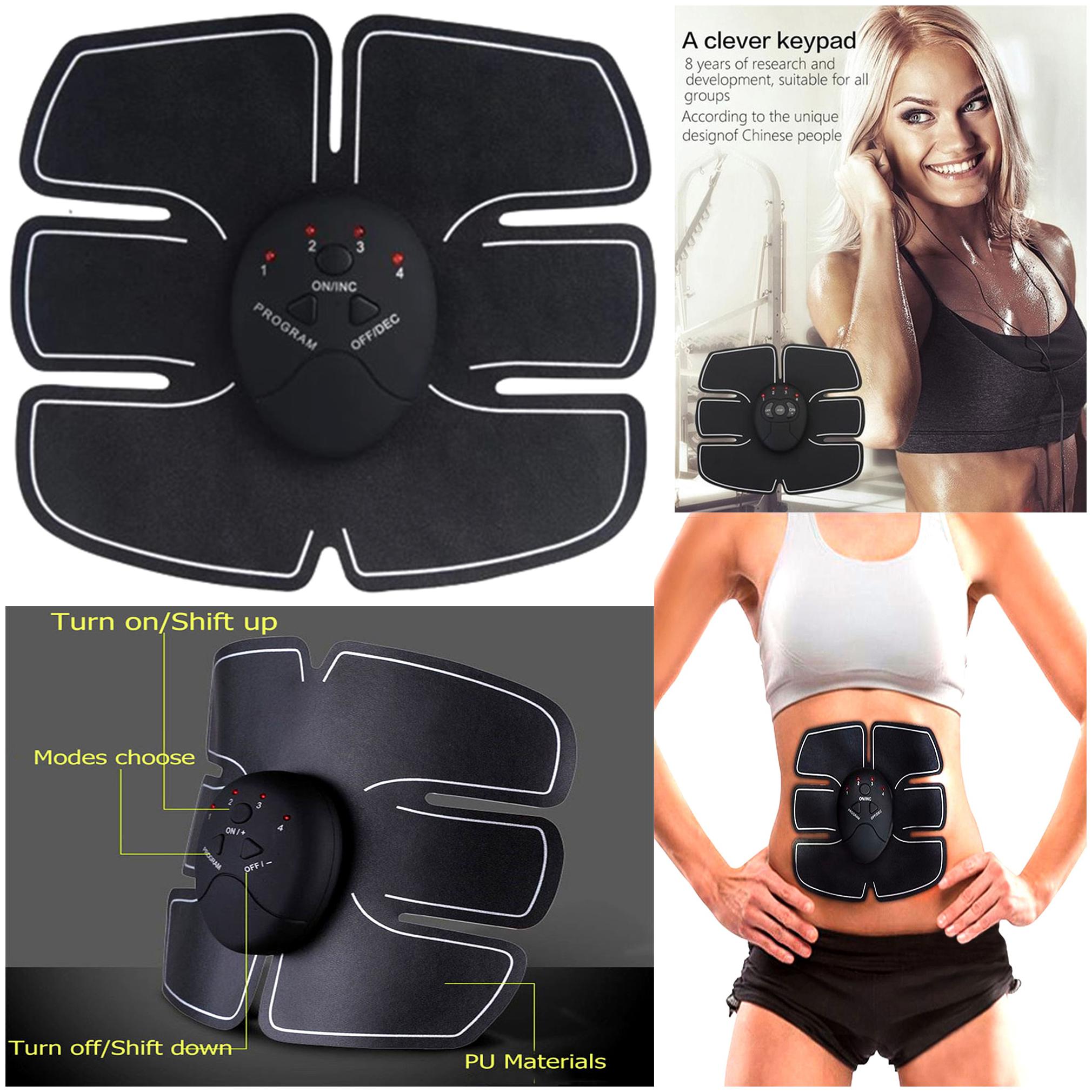 

6 pack EMS Wireless Abdominal Stimulator Muscles Exercise Trainer Smart ABS Stickers Pad Fitness Gym Slimming muscular machine Massager Weight Loss Body Tummy Flatter Workout Equipment