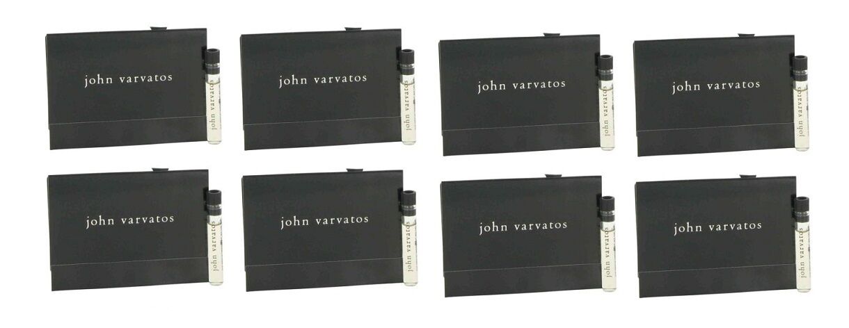 

8X JOHN VARVATOS MEN SAMPLE VIAL 0 05 OZ 1 5 ML EAU E TOILETTE SPLASH NEW