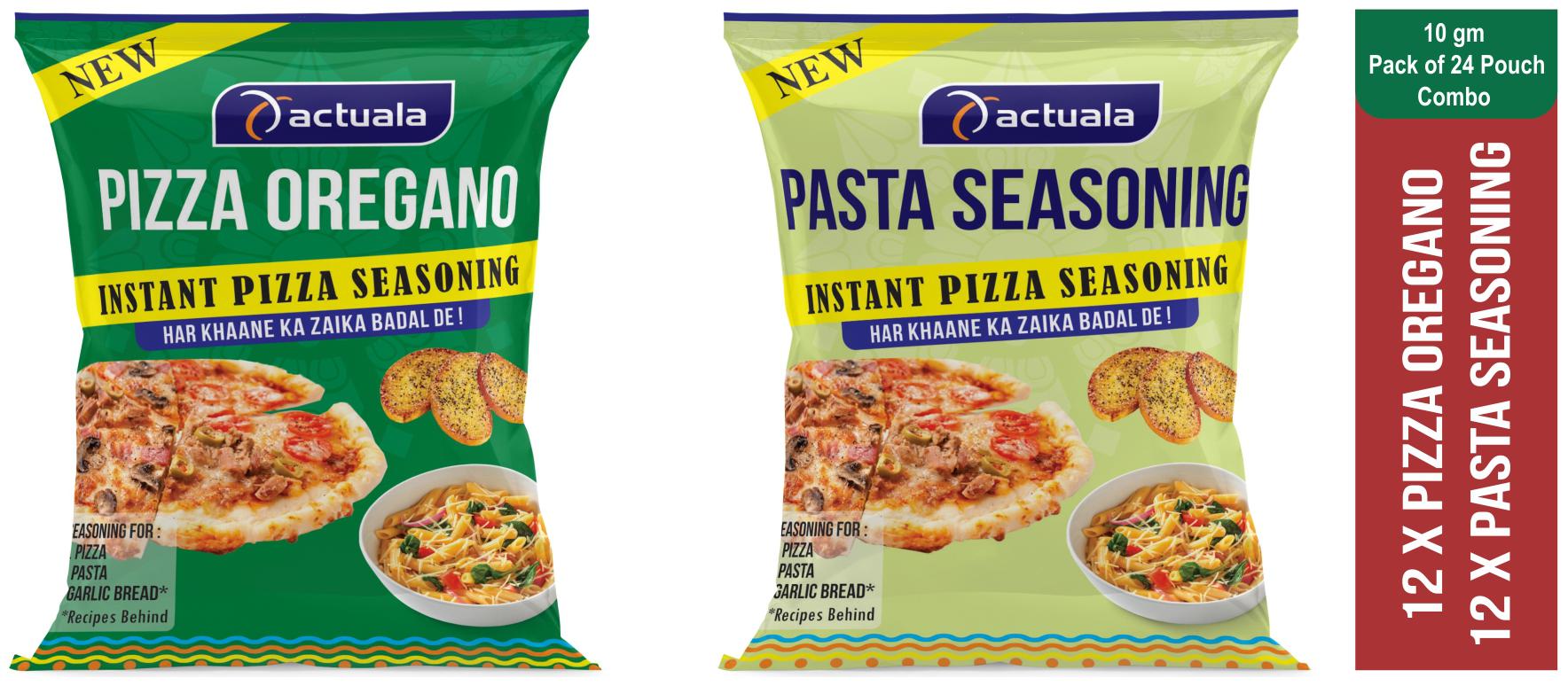 

Aactuala Combo Of Pizza Oregano - 10g (Pack Of 12 ) Pasta Seasoning - 10g( Pack Of 12)