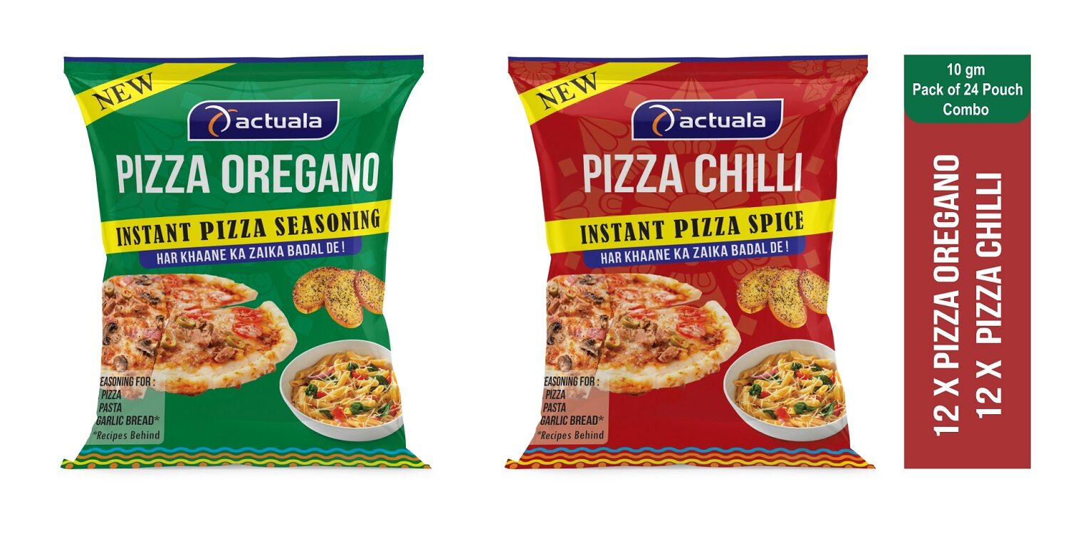 

Aactuala Combo of Pizza Oregano 10g Pizza Chilli 10g (Pack of 12 each)