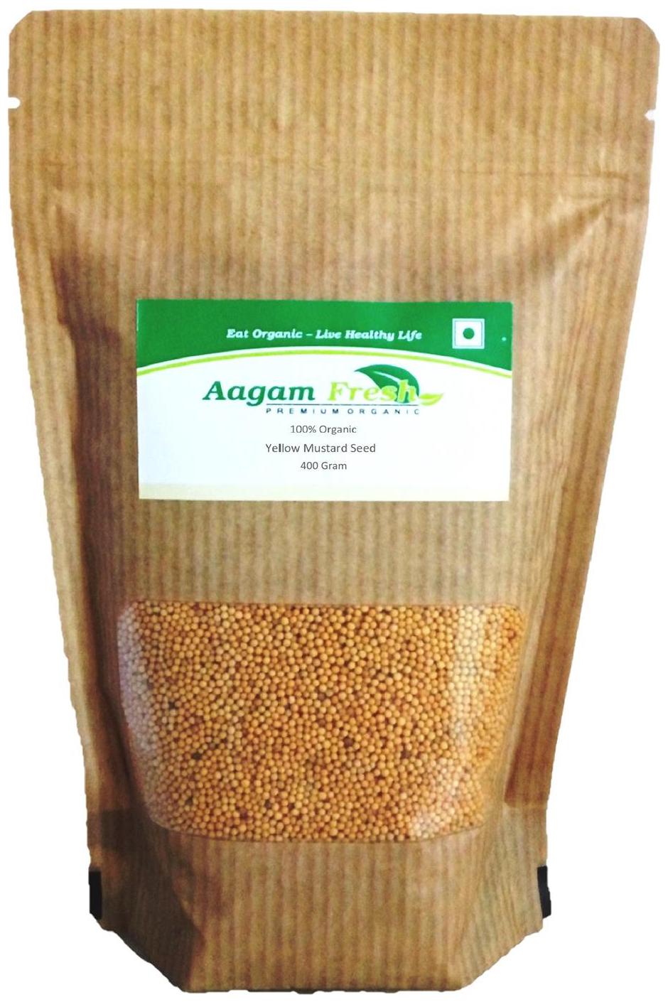 

Aagam Fresh Organic Yellow Mustard Seed (pili Sarso) - 400g (Pack of 1)