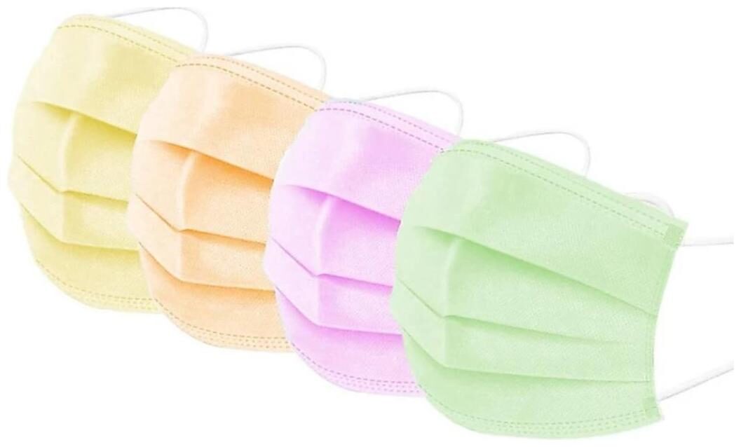

Aahana 3 Ply Disposable Mask Ce Fda Approved Multicolor Pollution Mask (Pack Of 100)
