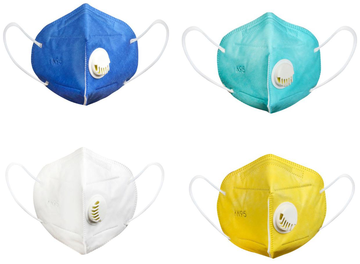 

Aahana KN95 Washabe Resusable FDA CE Aprroved FFP2 Respirator Mask for Men Women Multi Color (Pack of 4)