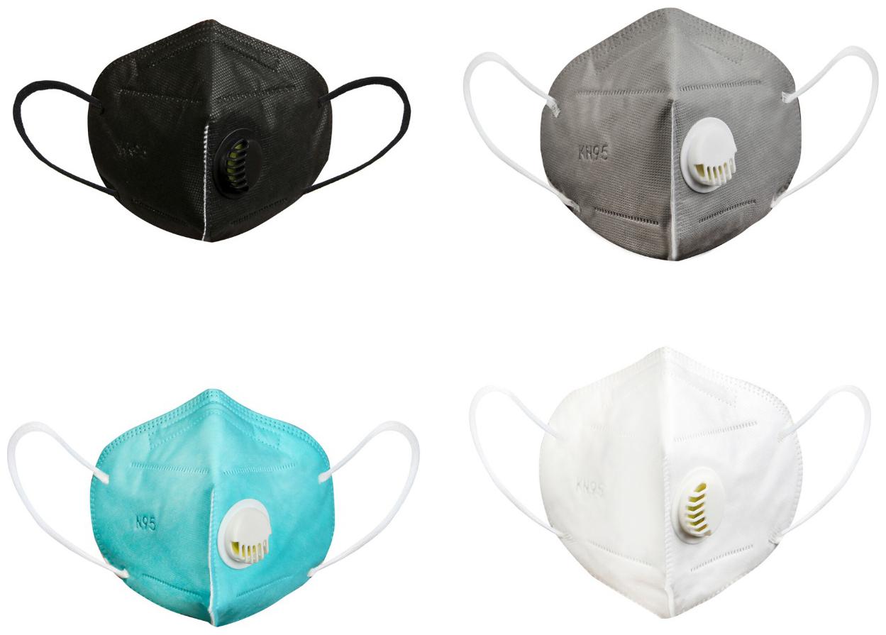 

Aahana KN95 Washabe Resusable FDA CE Aprroved FFP2 Respirator Mask for Men Women Multi Color (Pack of 4)