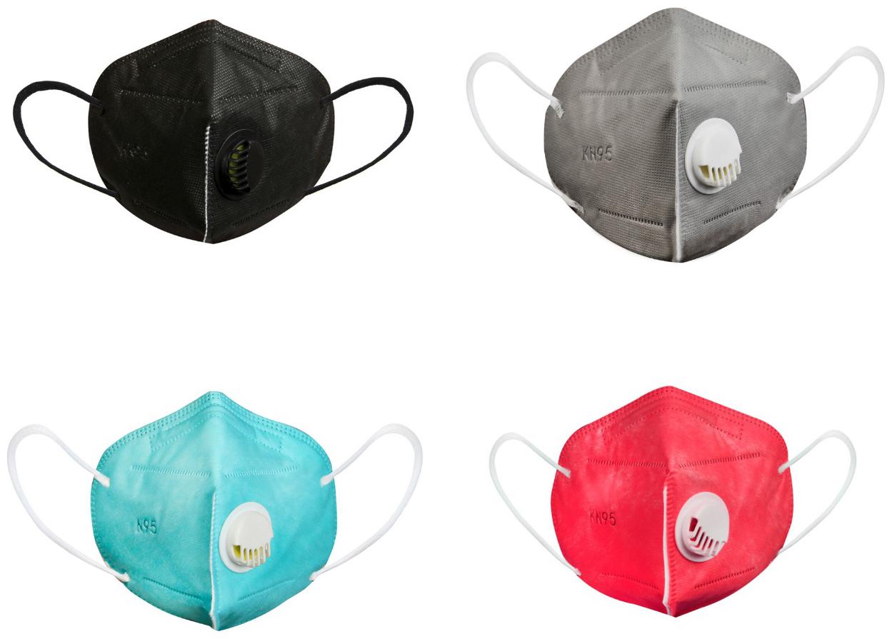 

Aahana KN95 Washabe Resusable FDA CE Aprroved FFP2 Respirator Mask for Men Women Multi Color (Pack of 4)